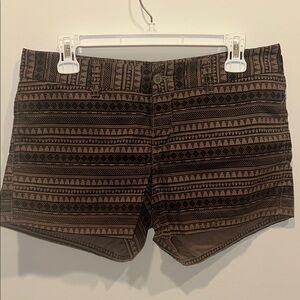 Patterned Brown Women's Shorts